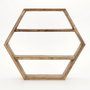 Hanah Home Raf327 Estantería de Pared de Madera Natural